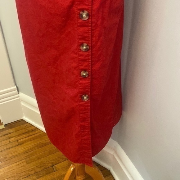Express Red Button Dress - Picture 4 of 5
